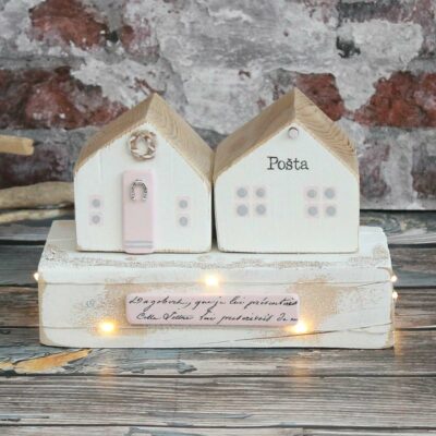 Illuminated houses "Pošta"