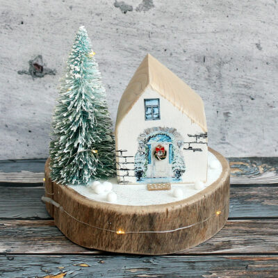 Winter houses with lights #5