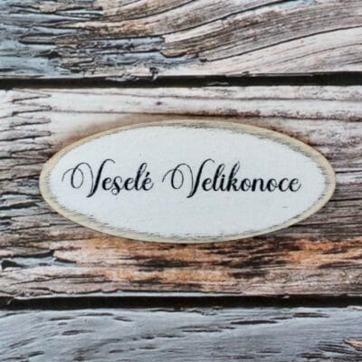 Ovál "veselé Velikonoce"