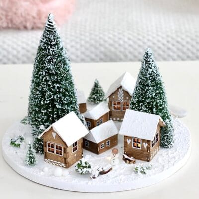 Zimní vesnička - svítící domečky